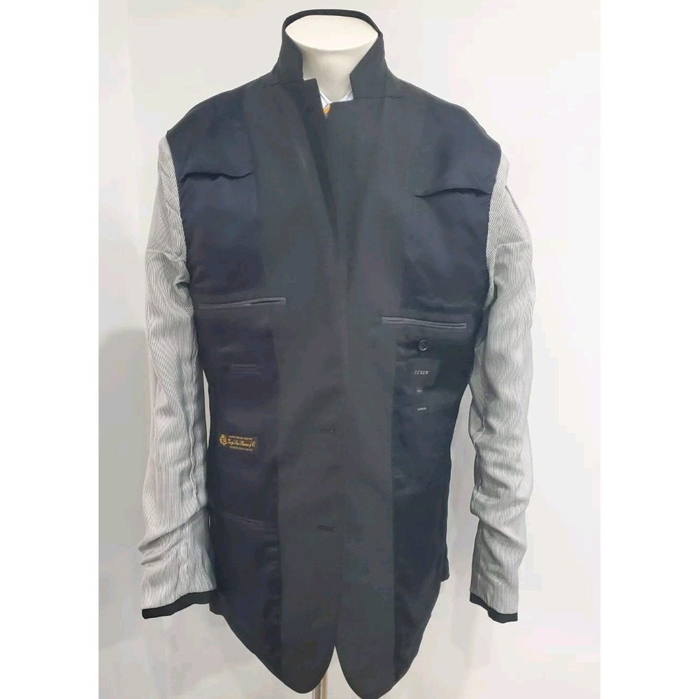 J.Crew Ludlow Loro Piana Blazer Gray 42 L Charcoal Wool Super 120s Suit Jacket - Picture 6 of 16